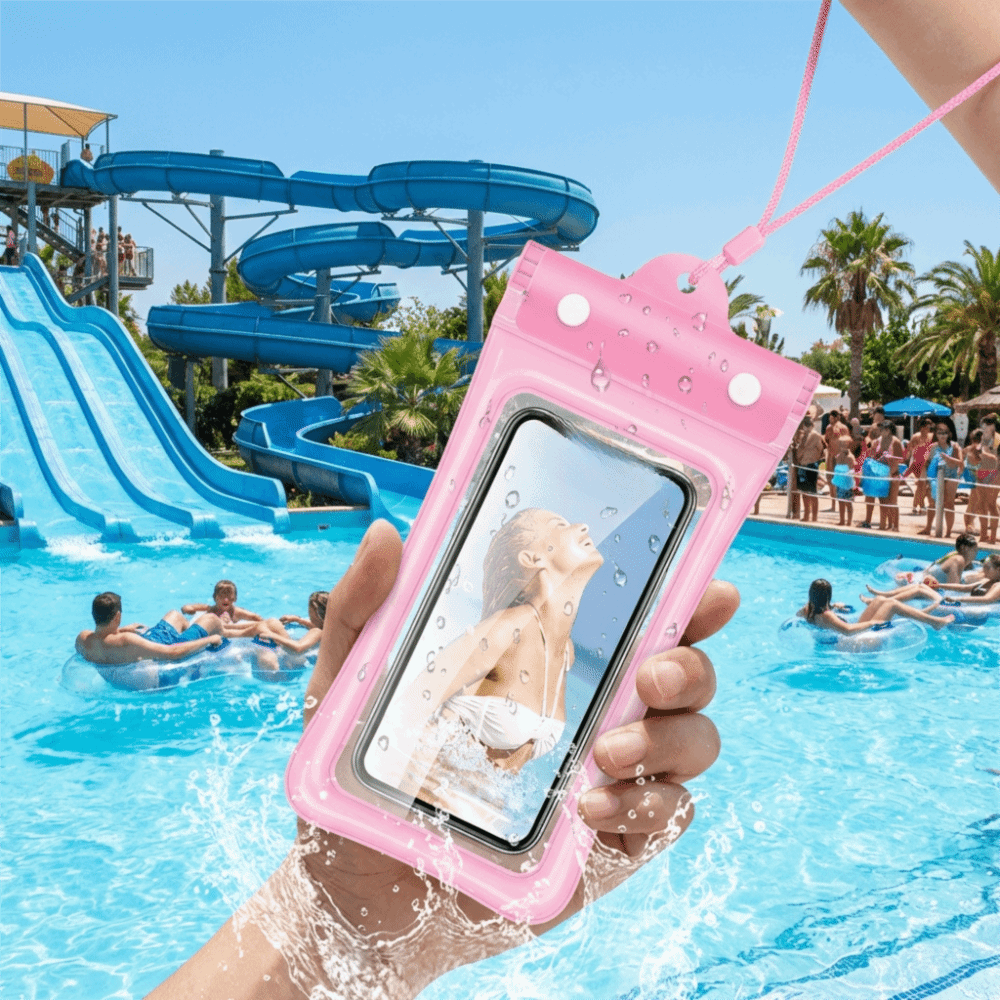 Waterproof Phone Bag - Floating Design Water-Sprinkling Festival Phone Pouch
