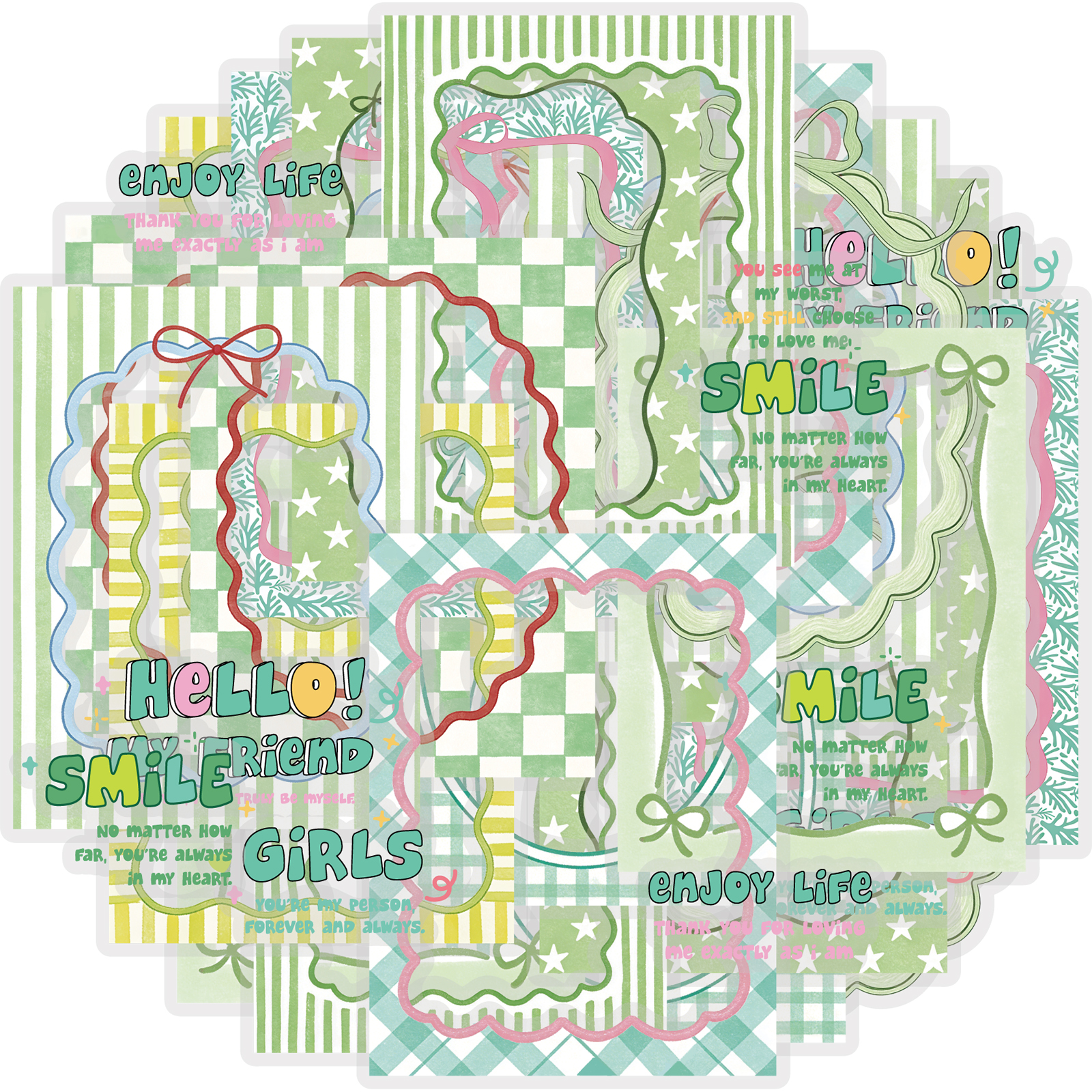 Phone Accessories Poster - Etori Life Fresh Green Border Stickers,