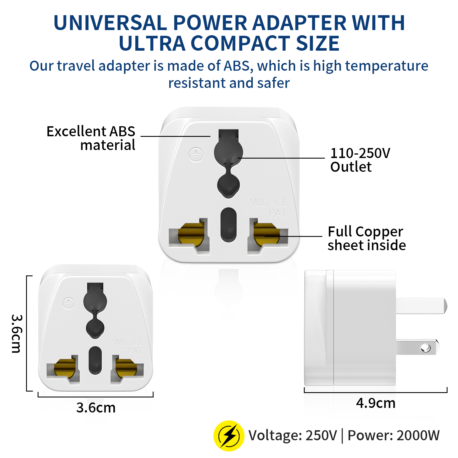 3 PCS Australian Universal Tra - Phone Accessories Uk 리뷰 및 가격