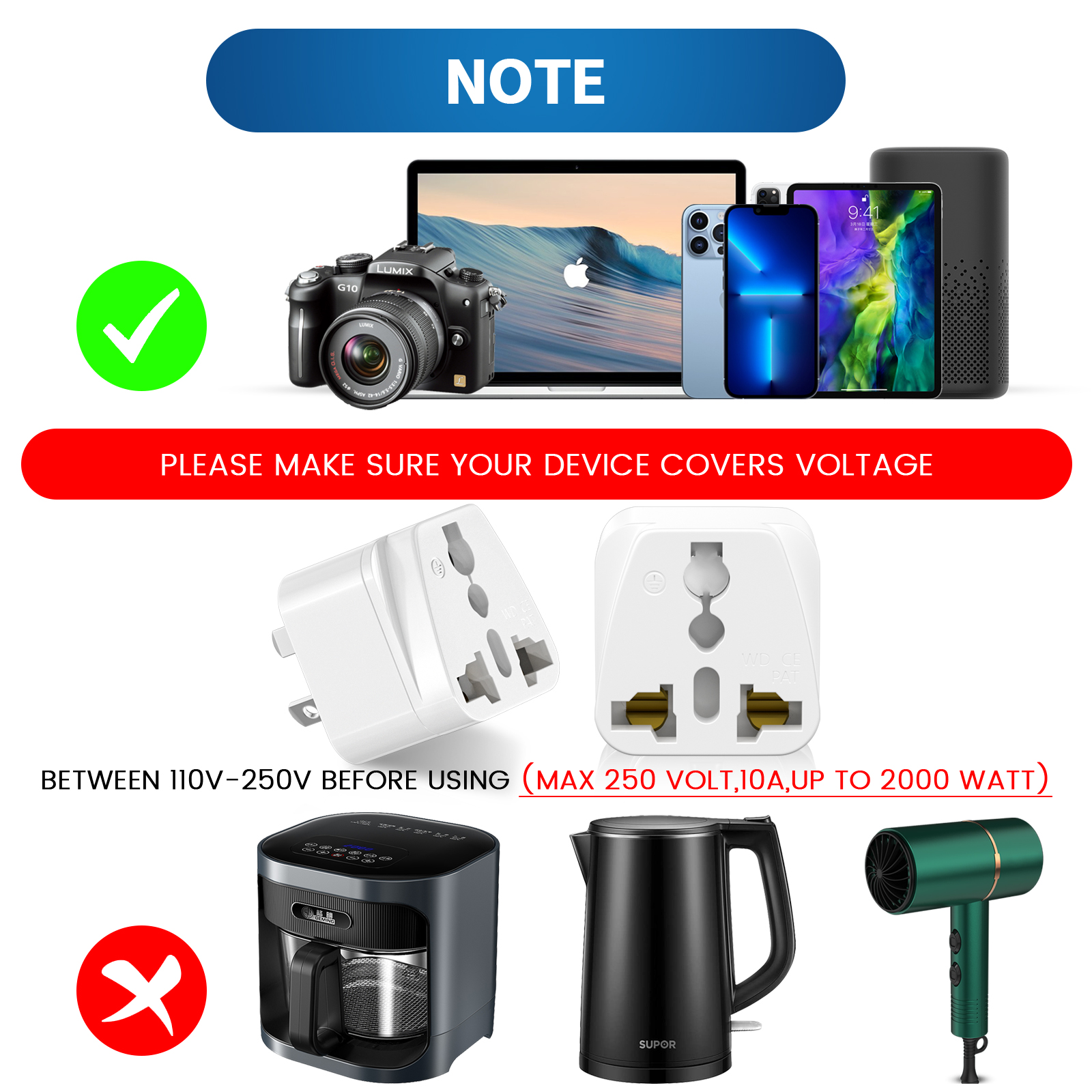 3 PCS Australian Universal Tra - Phone Accessories Uk 리뷰 및 가격