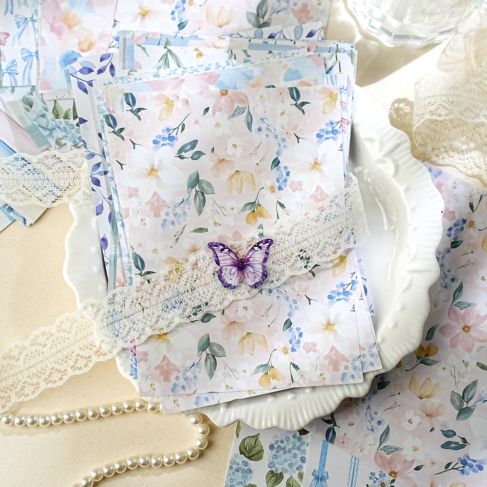 Etori Life Misty Blue Floral 3 - Phone Accessories Background 리뷰 및 가격