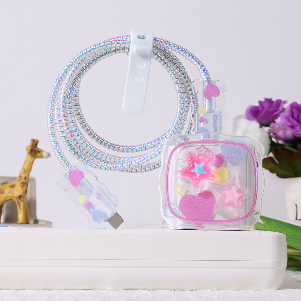 Pink Star Cable Charger Protec - Phone Accessories Online 리뷰 및 가격