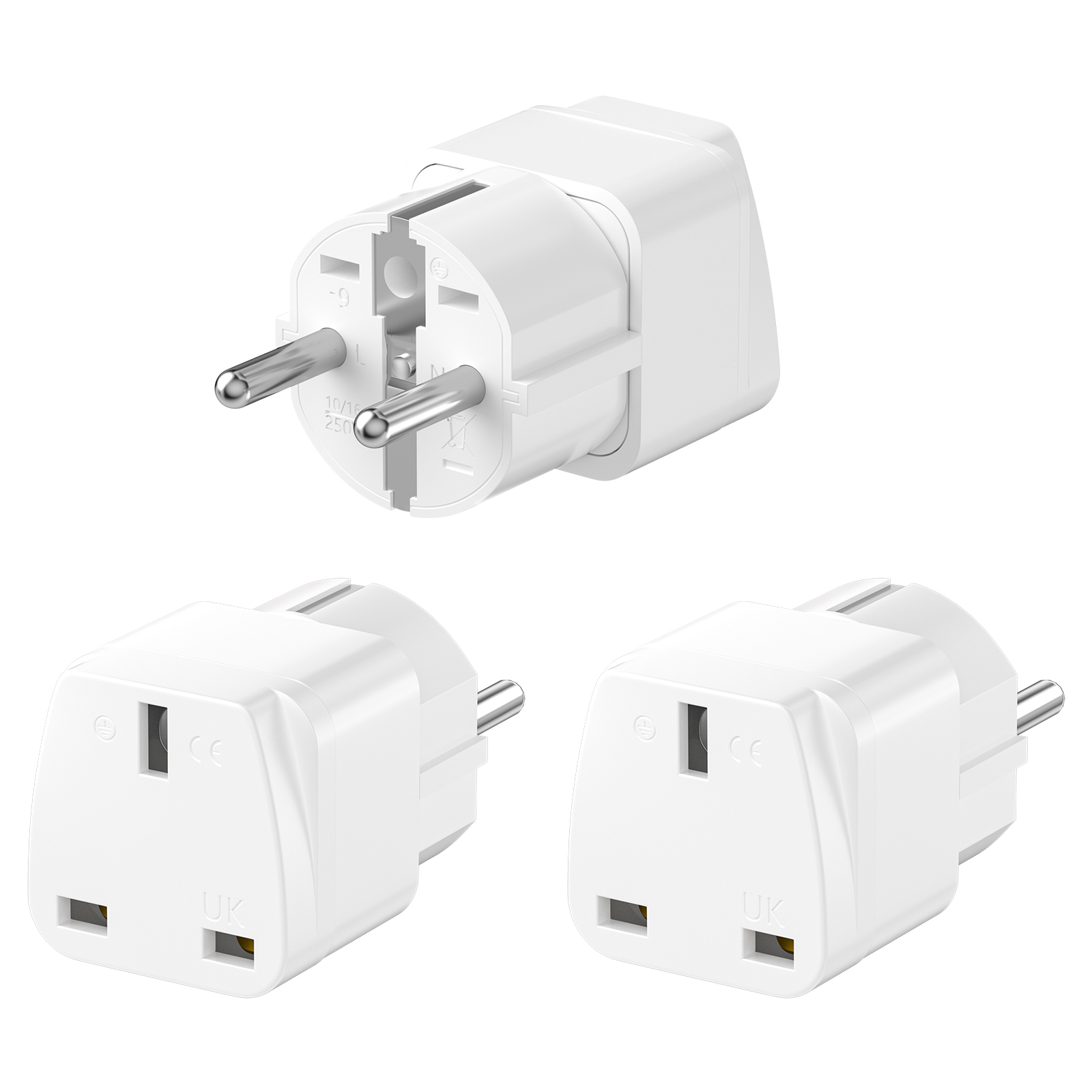 3PCS UK to EU Plug Adapter Eur - Phone Accessories Uk 리뷰 및 가격