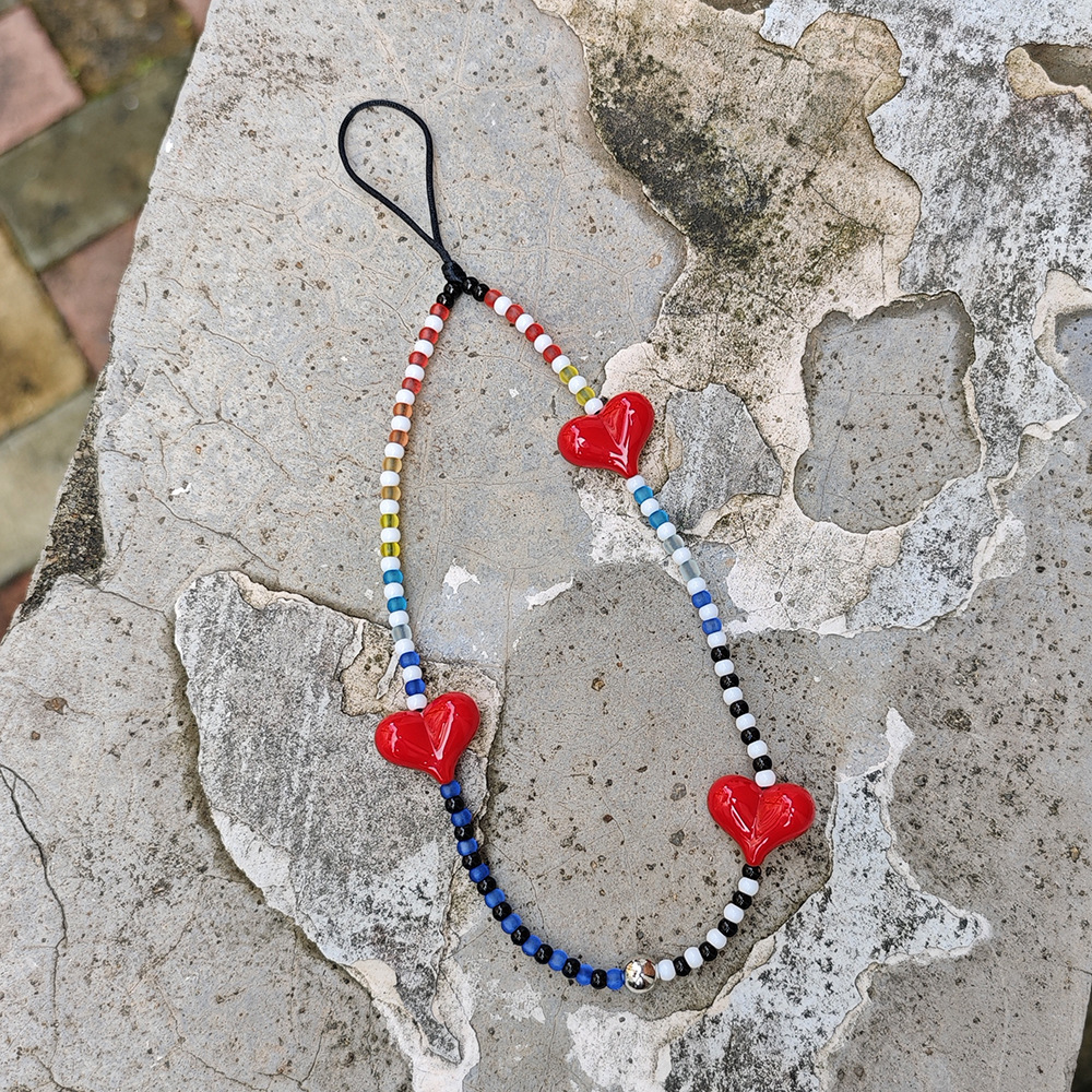 HERLOOK Y2K Beaded Heart Phone - Phone Accessories For Teens 리뷰 및 가격