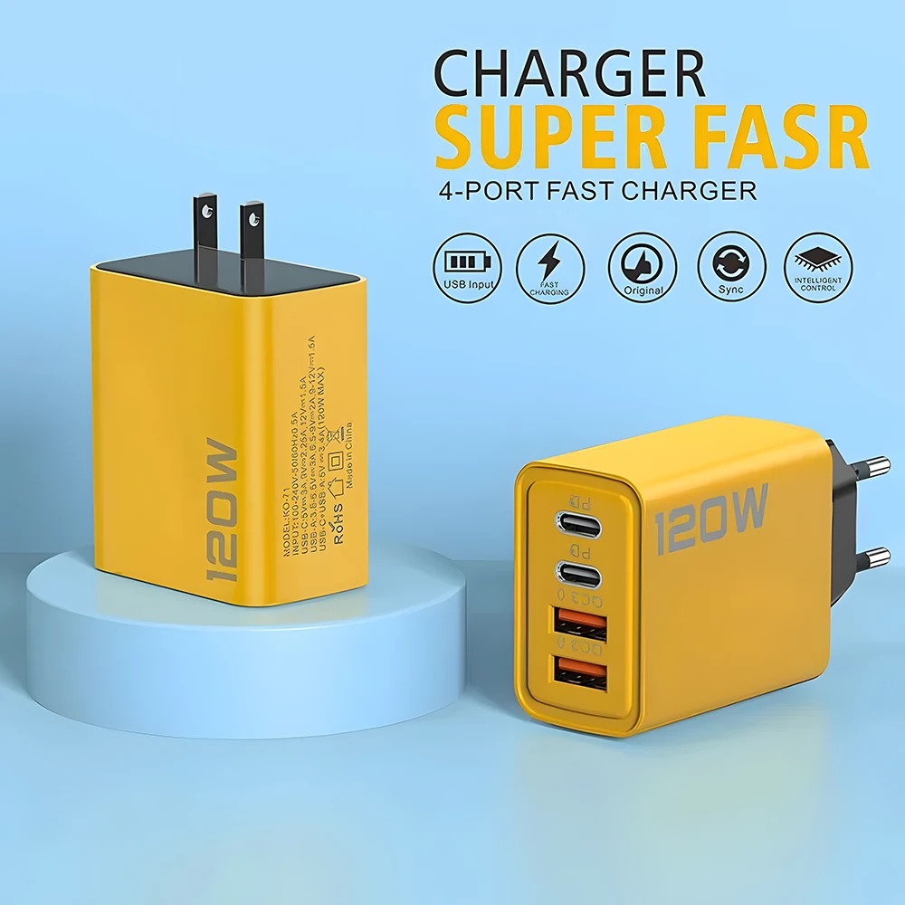 120W USB C PD Charger 4 Ports  - Phone Accessories Uk 리뷰 및 가격