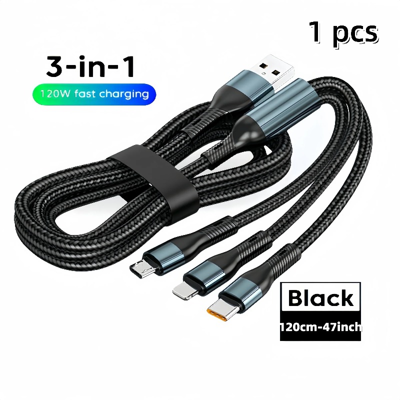 120W 3-in-1 USB Type-C Super F - Usb Data Cable 리뷰 및 가격