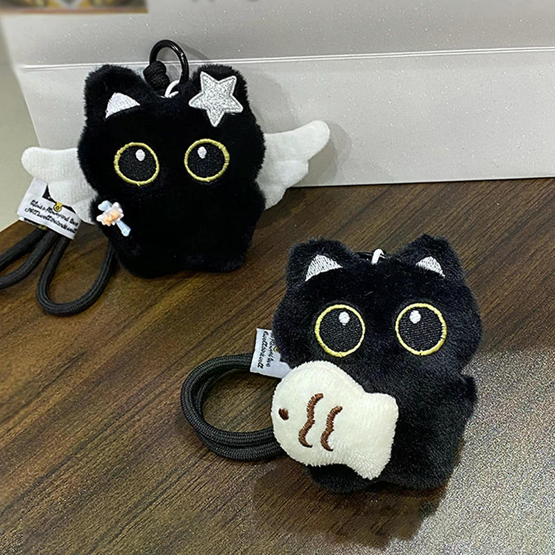 Cute Plush Big Eyed Black Cat  - Phone Accessories Doll 리뷰 및 가격