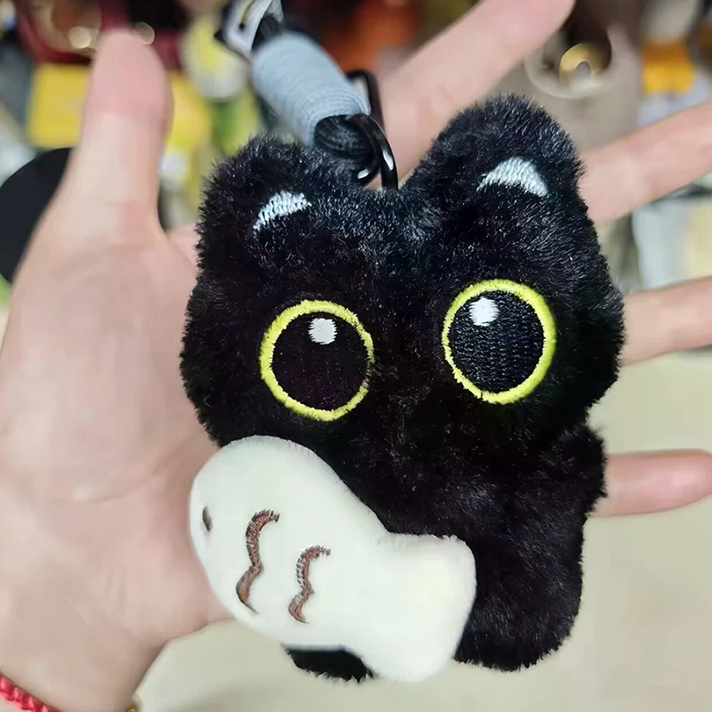 Cute Plush Big Eyed Black Cat  - Phone Accessories Doll 리뷰 및 가격