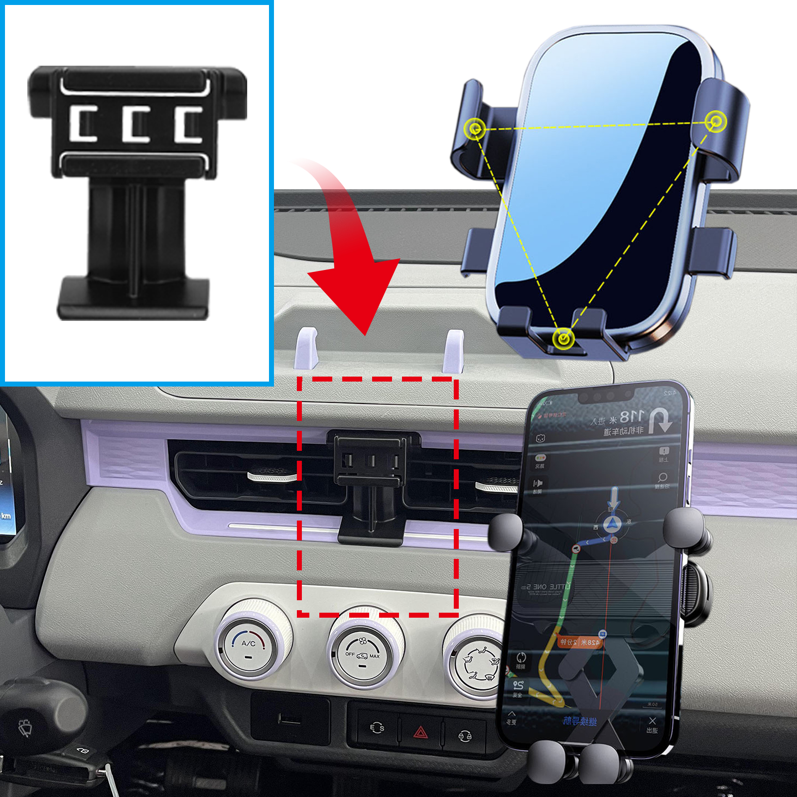 Car Mobile Phone Holder for Ch - Qq Phone Accessories 리뷰 및 가격