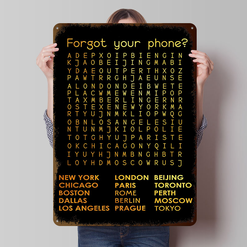 Forgot Your Phone Tinplate Pos - Phone Accessories Poster 리뷰 및 가격