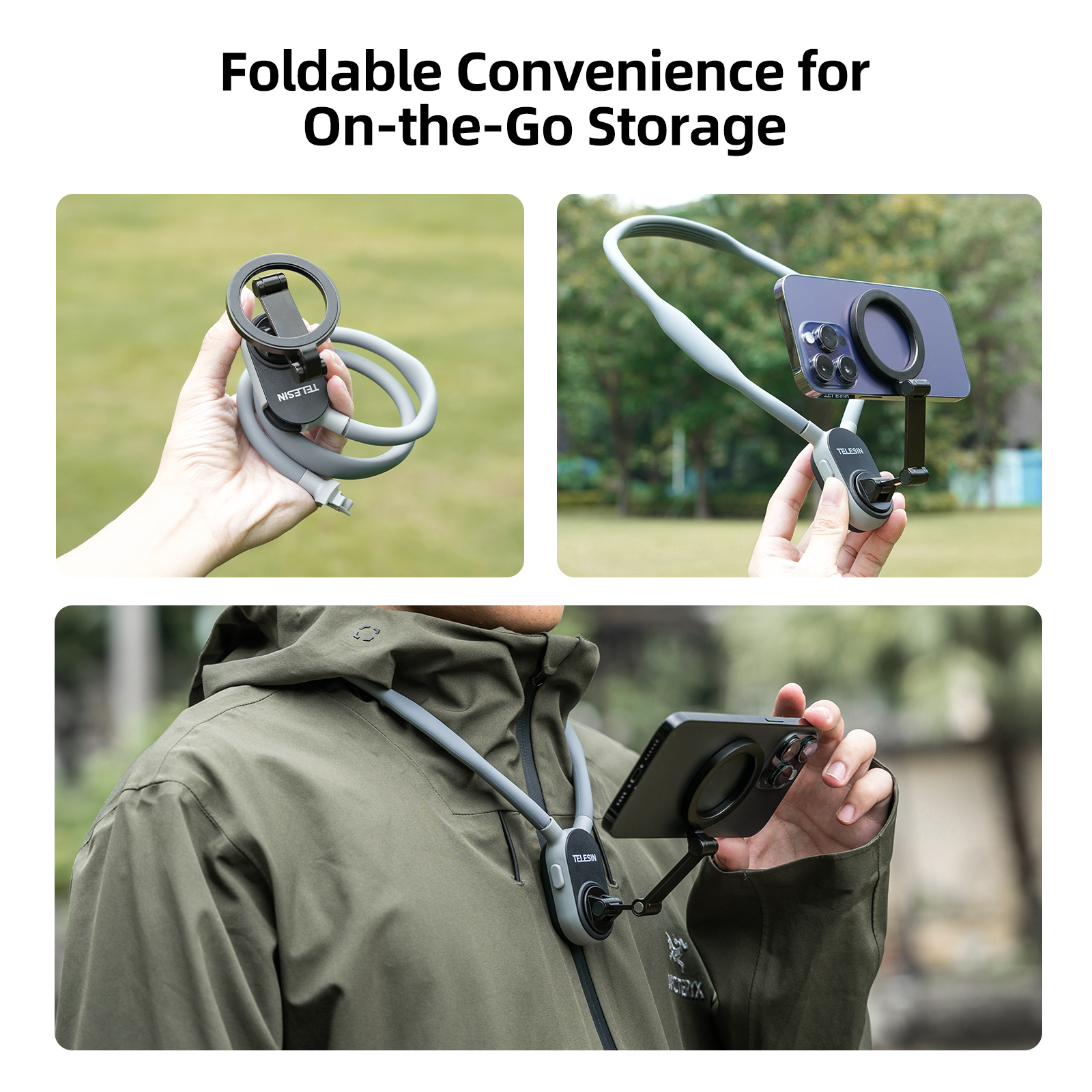 TELESIN Silicone Magnetic Neck - Phone Accessories Online 리뷰 및 가격